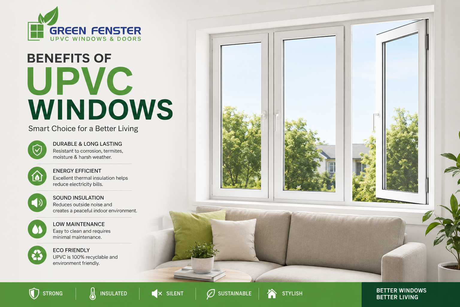 Top Benefits of UPVC Windows for Modern Homes